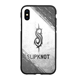 Чехол iPhone XS Max матовый Slipknot - white gradient