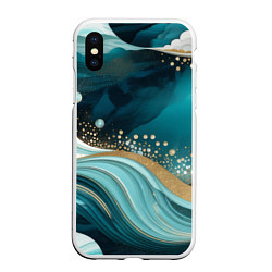 Чехол iPhone XS Max матовый Бирюзовый подводный мир