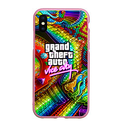 Чехол iPhone XS Max матовый GTA casino steel