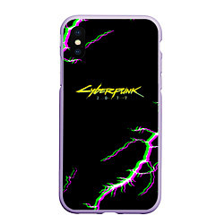 Чехол iPhone XS Max матовый Cyberpunk storm 2077