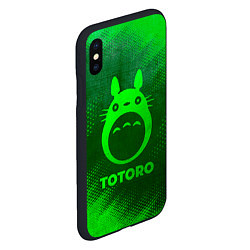 Чехол iPhone XS Max матовый Totoro - green gradient, цвет: 3D-черный — фото 2