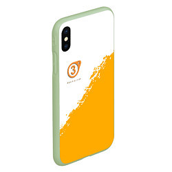 Чехол iPhone XS Max матовый Half life 3 краски, цвет: 3D-салатовый — фото 2