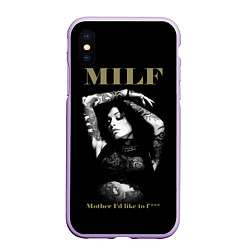 Чехол iPhone XS Max матовый MILF Mother Id like to fuck, цвет: 3D-сиреневый