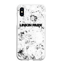 Чехол iPhone XS Max матовый Linkin Park dirty ice, цвет: 3D-белый