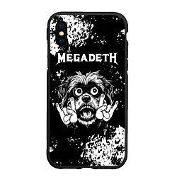 Чехол iPhone XS Max матовый Megadeth рок пес