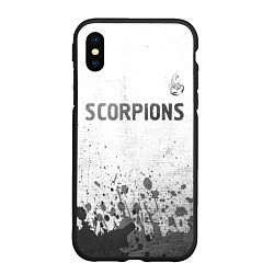 Чехол iPhone XS Max матовый Scorpions - white gradient посередине