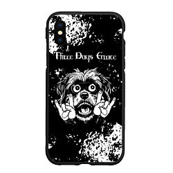 Чехол iPhone XS Max матовый Three Days Grace рок пес