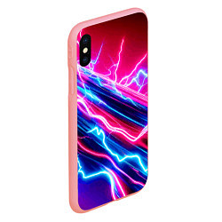 Чехол iPhone XS Max матовый Неоновые молнии - нейроарт поток, цвет: 3D-баблгам — фото 2