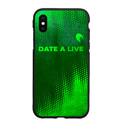 Чехол iPhone XS Max матовый Date A Live - green gradient посередине, цвет: 3D-черный