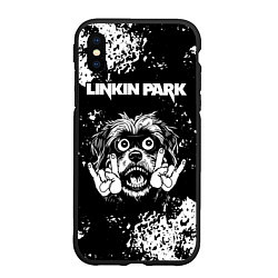 Чехол iPhone XS Max матовый Linkin Park рок пес