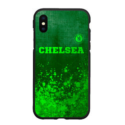 Чехол iPhone XS Max матовый Chelsea - green gradient посередине