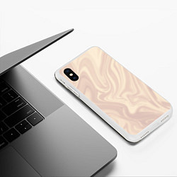 Чехол iPhone XS Max матовый Перламутровый абстракция, цвет: 3D-белый — фото 2