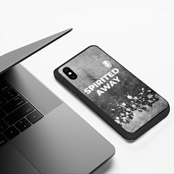 Чехол iPhone XS Max матовый Spirited Away - grey gradient посередине, цвет: 3D-черный — фото 2