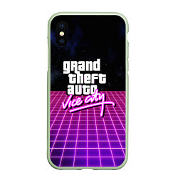 Чехол iPhone XS Max матовый GTA retro wave