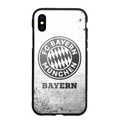 Чехол iPhone XS Max матовый Bayern - white gradient, цвет: 3D-черный