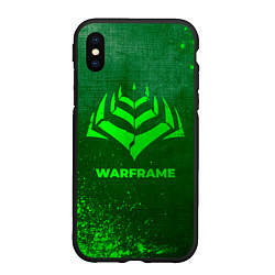 Чехол iPhone XS Max матовый Warframe - green gradient