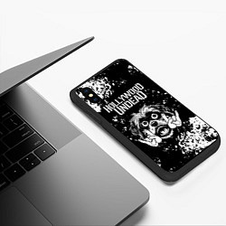 Чехол iPhone XS Max матовый Hollywood Undead рок пес, цвет: 3D-черный — фото 2