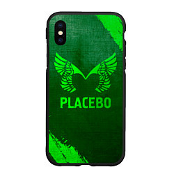 Чехол iPhone XS Max матовый Placebo - green gradient