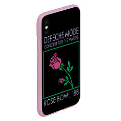 Чехол iPhone XS Max матовый Depeche Mode - Rose Bowl, цвет: 3D-розовый — фото 2