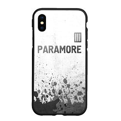 Чехол iPhone XS Max матовый Paramore - white gradient посередине