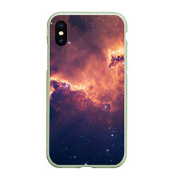 Чехол iPhone XS Max матовый Космические облака и звезды