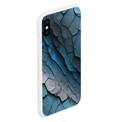 Чехол iPhone XS Max матовый Змеиная кожа абстракция, цвет: 3D-белый — фото 2