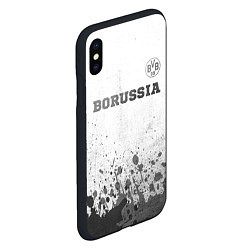 Чехол iPhone XS Max матовый Borussia - white gradient посередине, цвет: 3D-черный — фото 2