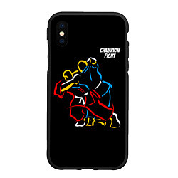 Чехол iPhone XS Max матовый Champion fight