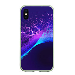 Чехол iPhone XS Max матовый Неоновые краски всплеск