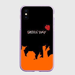 Чехол iPhone XS Max матовый Green day rock