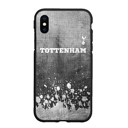 Чехол iPhone XS Max матовый Tottenham - grey gradient посередине