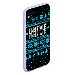 Чехол iPhone XS Max матовый Undertale rpg winter, цвет: 3D-светло-сиреневый — фото 2