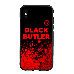 Чехол iPhone XS Max матовый Black Butler - red gradient посередине, цвет: 3D-черный