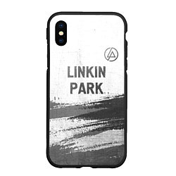 Чехол iPhone XS Max матовый Linkin Park - white gradient посередине