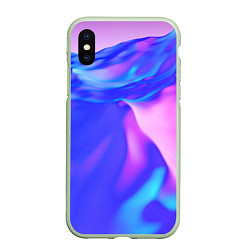 Чехол iPhone XS Max матовый Неоновая текстура абстракция