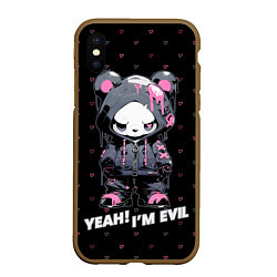 Чехол iPhone XS Max матовый Yeah - i am evil, цвет: 3D-коричневый