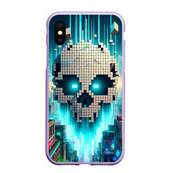 Чехол iPhone XS Max матовый Minecraft skull - ai art fantasy