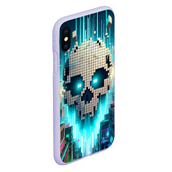 Чехол iPhone XS Max матовый Minecraft skull - ai art fantasy, цвет: 3D-светло-сиреневый — фото 2