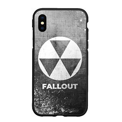 Чехол iPhone XS Max матовый Fallout - grey gradient