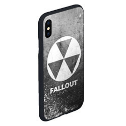 Чехол iPhone XS Max матовый Fallout - grey gradient, цвет: 3D-черный — фото 2