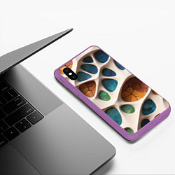 Чехол iPhone XS Max матовый Вдохновлено Антонио Гауди, цвет: 3D-фиолетовый — фото 2