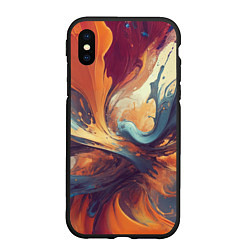 Чехол iPhone XS Max матовый Акриловая абстракция в стиле Vallejo