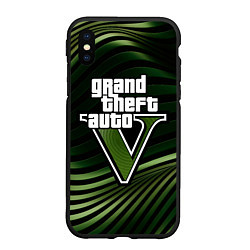 Чехол iPhone XS Max матовый Grand Theft Auto V - logo