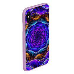 Чехол iPhone XS Max матовый Неоновая психоделика, цвет: 3D-сиреневый — фото 2