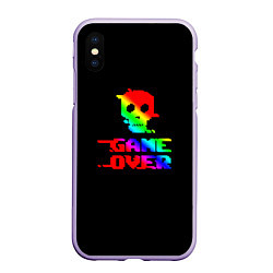 Чехол iPhone XS Max матовый Game over gradient