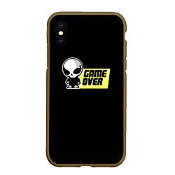 Чехол iPhone XS Max матовый Game over alien