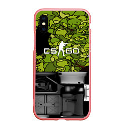 Чехол iPhone XS Max матовый Counter strike game skin, цвет: 3D-баблгам