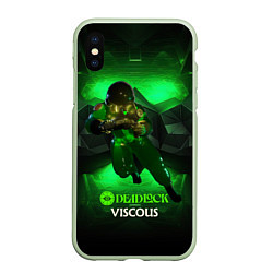 Чехол iPhone XS Max матовый Deadlock Viscous, цвет: 3D-салатовый