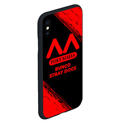 Чехол iPhone XS Max матовый Bungo Stray Dogs - red gradient, цвет: 3D-черный — фото 2