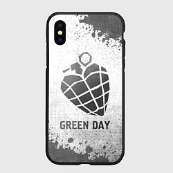 Чехол iPhone XS Max матовый Green Day - white gradient